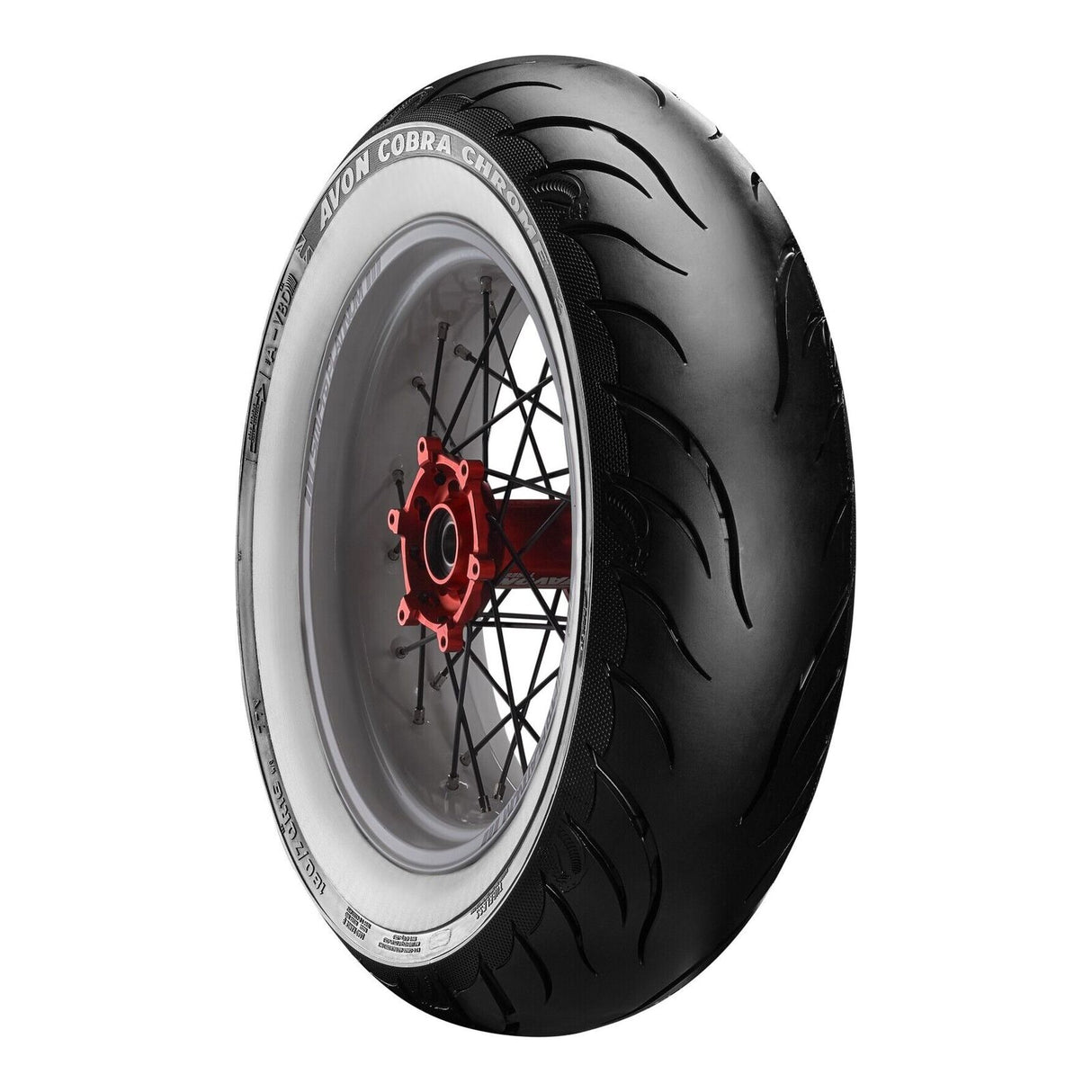 Avon Cobra Chrome 150/70VB18 White Wall Rear Tyre (76V Rating) AV92