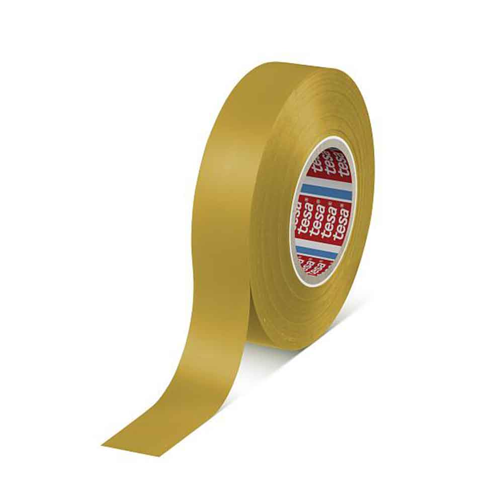 Tesa 60804 Electrical PVC Insulation Tape Yellow 19mm x 20m
