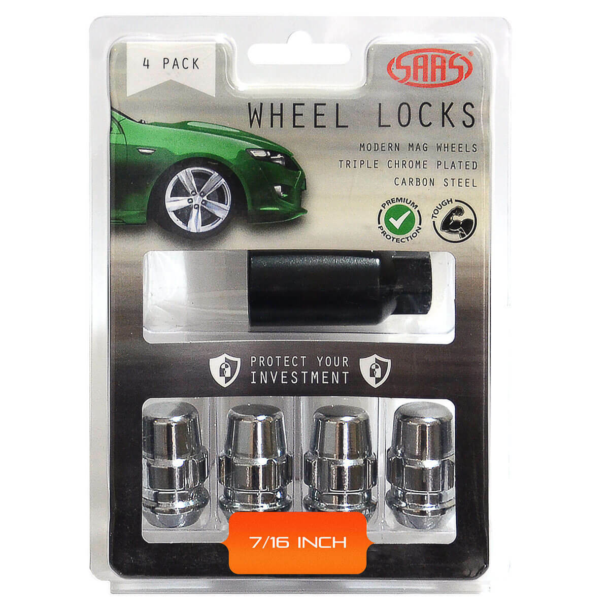 SAAS-Lock-Nuts-Splined-Acorn-Bulge-7/16-Pk-4-|-923320