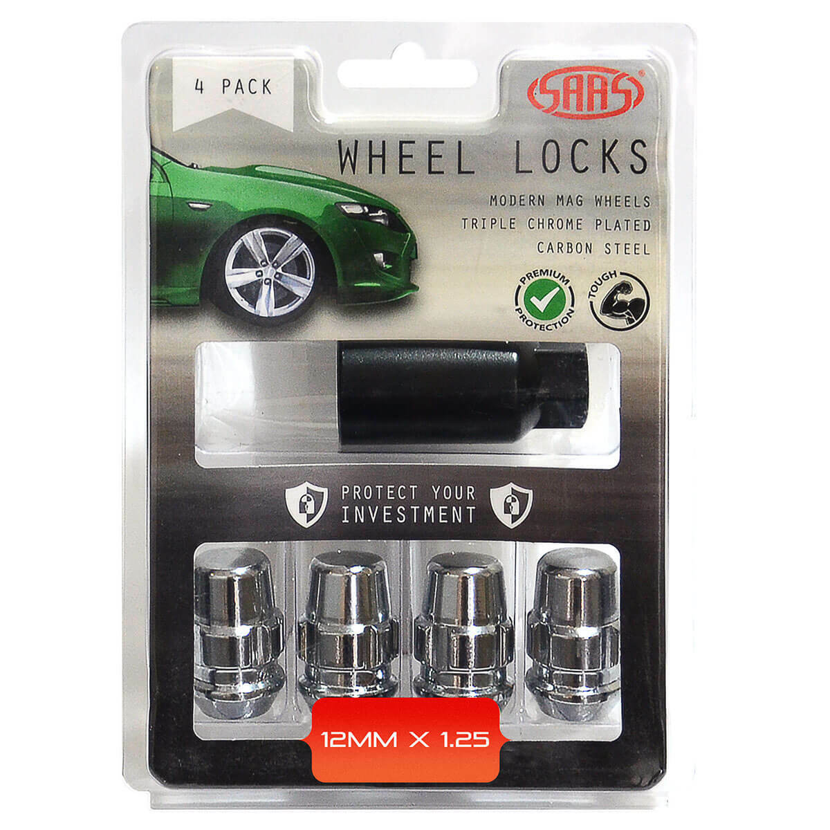 SAAS-Lock-Nuts-Splined-Acorn-Bulge-12mm-X-1.25-Pk-4-|-923325