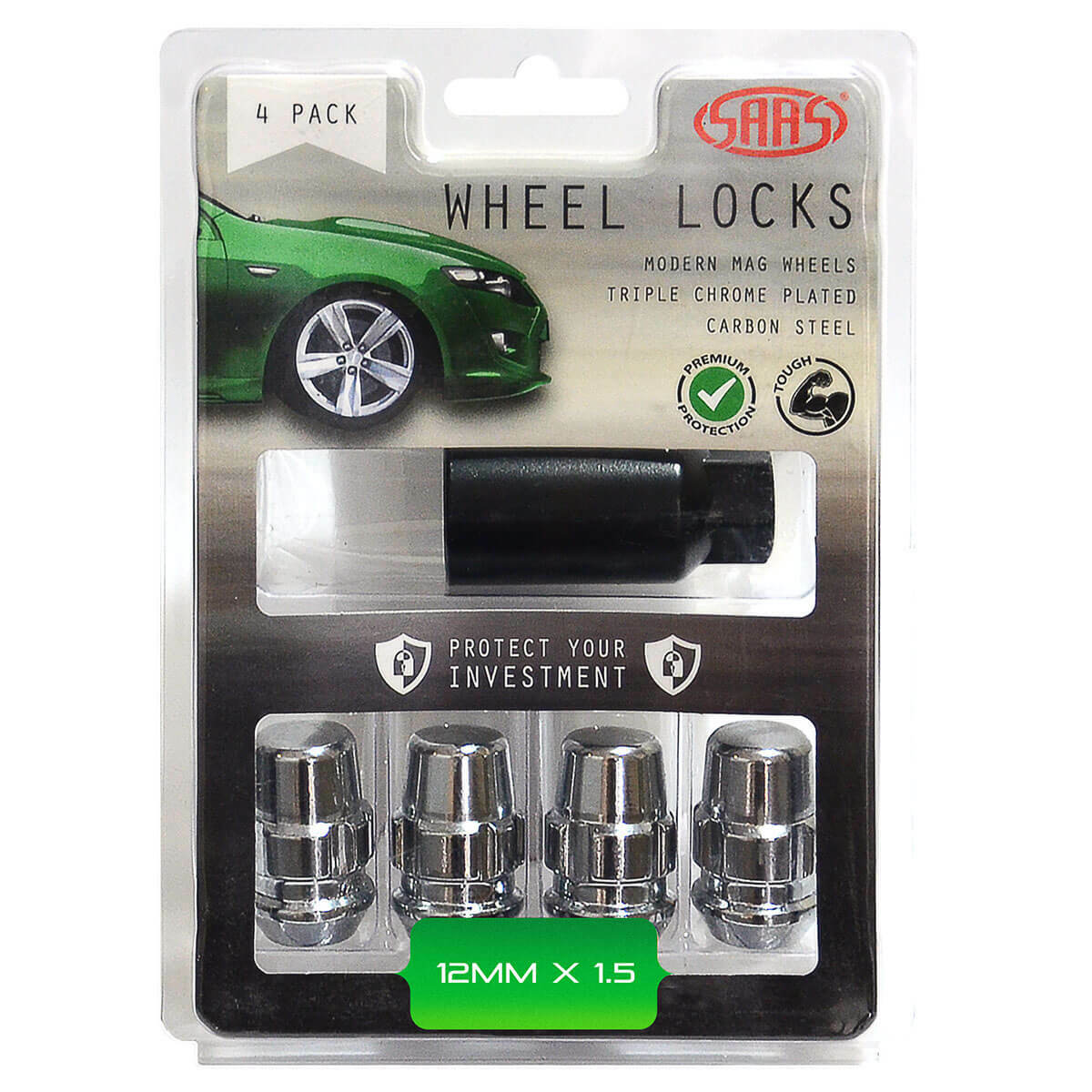 SAAS-Lock-Nuts-Splined-Acorn-Bulge-12mm-X-1.50-Pk-4-|-923326