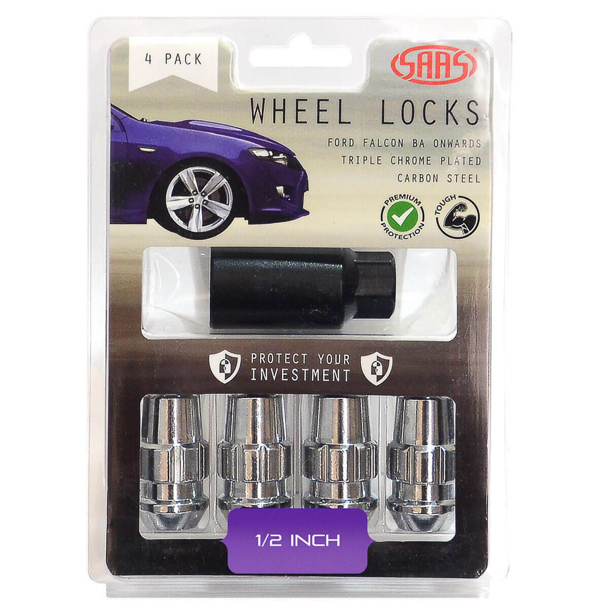 SAAS-Lock-Nuts-Splined-Acorn-Bulge-41mm-1/2-Pk-4-|-924421