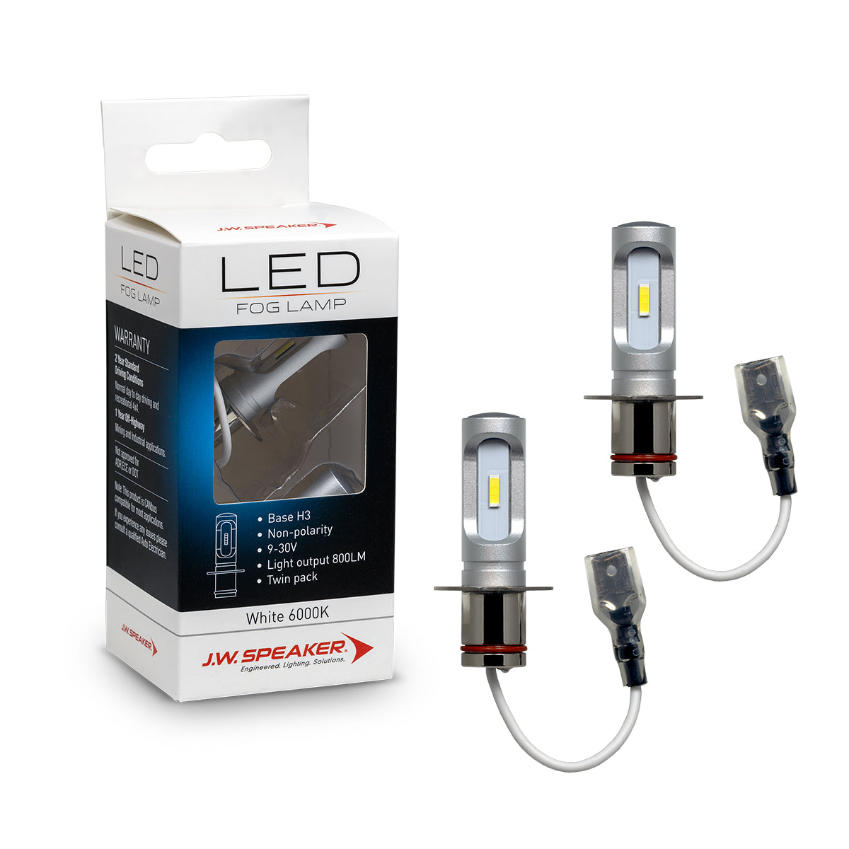 JW Speaker LED H3 Fog Light Kit 12-24V 6000K