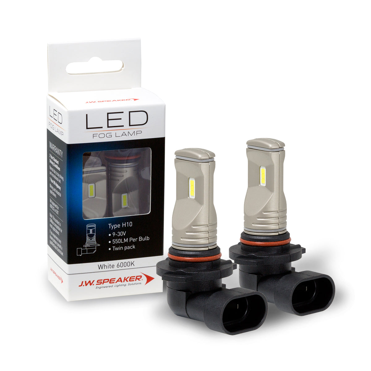 JW Speaker LED H10 Fog Light Kit 12-24V 6000K