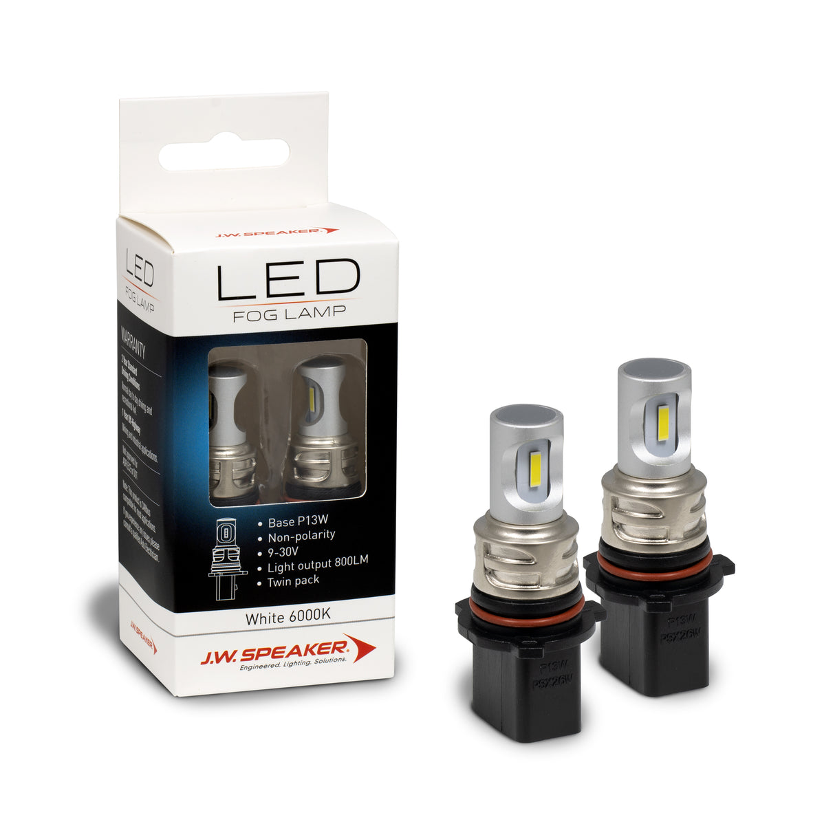 JW Speaker LED P13W Fog Light Kit 12-24V 6000K
