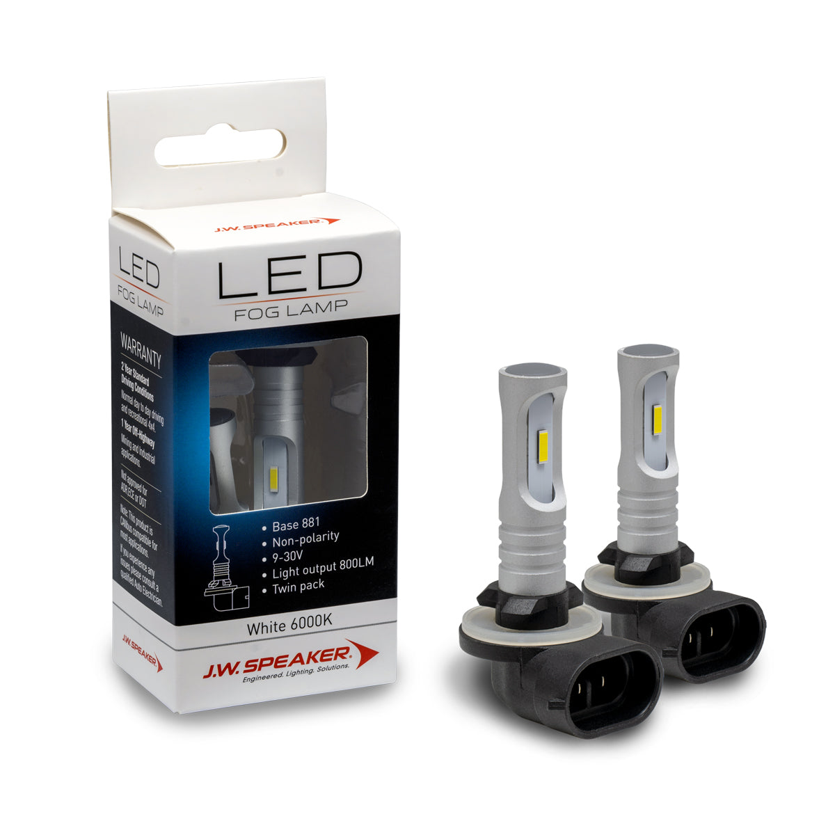 JW Speaker LED 881 Fog Light Kit 12-24V 6000K