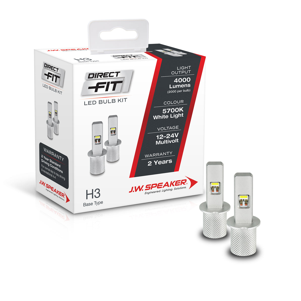 JW Speaker LED H3 Direct Fit Kit 12-24V 5700K