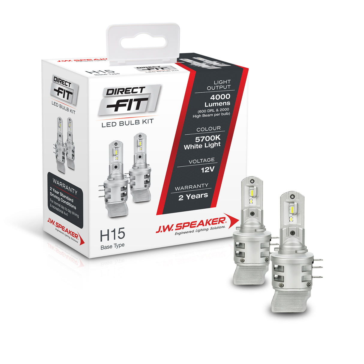 JW Speaker LED H15 Direct Fit Kit 12-24V 5700K