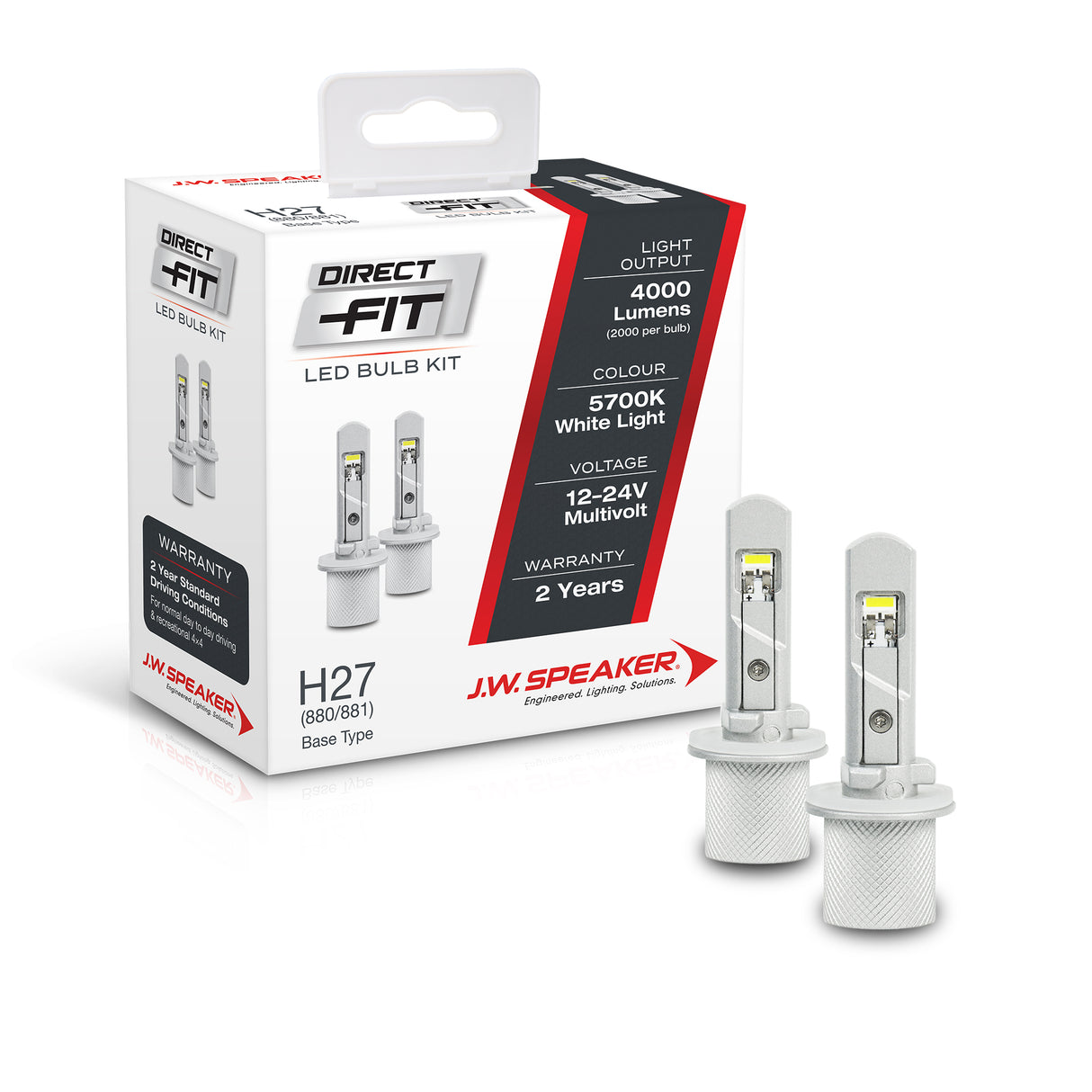 JW Speaker LED H27 881 880 Headlight Kit 12-24V 5700K