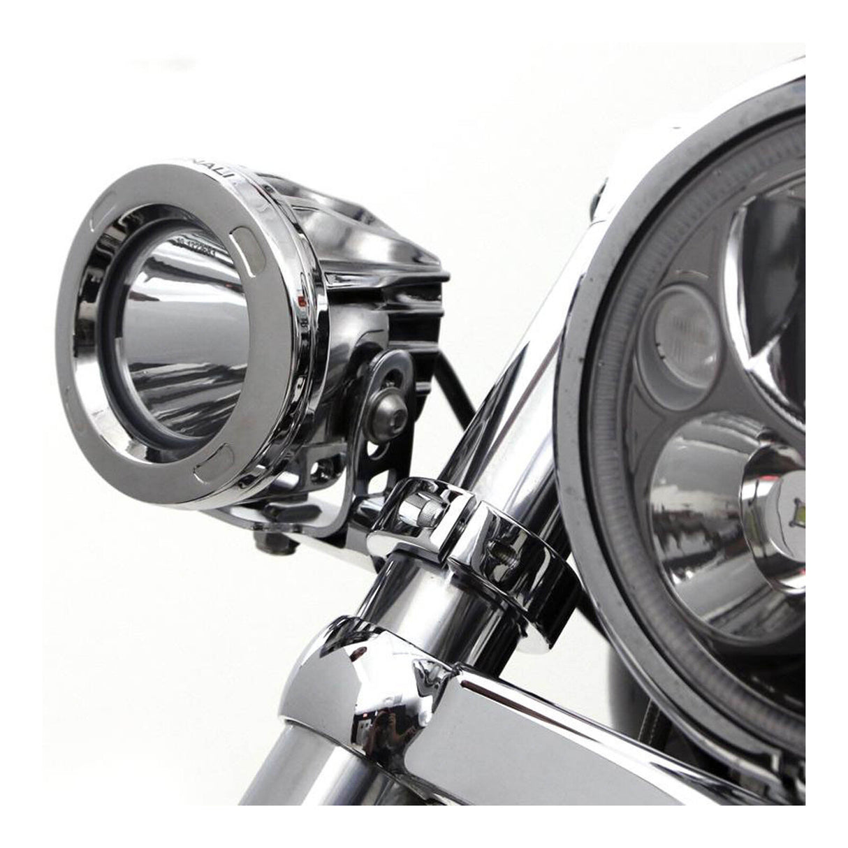 Denali Conv Fork Tube Light Mount/ 39-49mm Diametre Tubes - Chrome