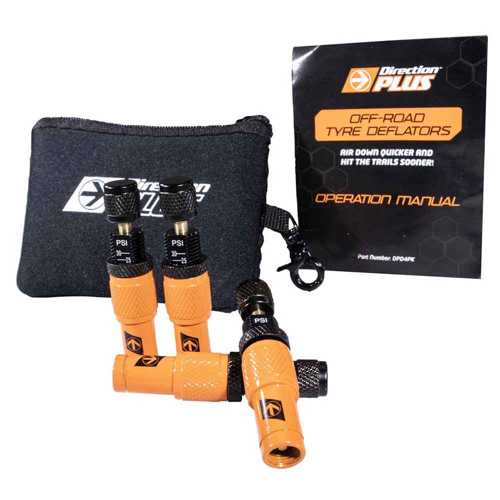 Direction Plus 4X4 Heavy Duty Off Road Tyre Deflators 10-30PSI | DPD4PK