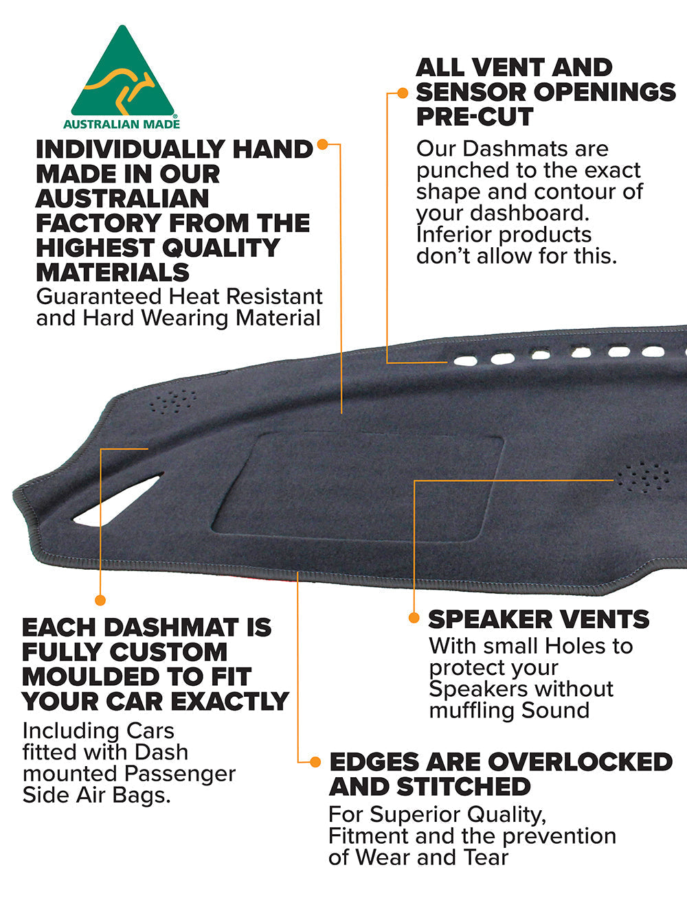 Ford Everest AMBIENTE 2015 2016 2017 2018 2019 2020 - 2022 Dash Mat