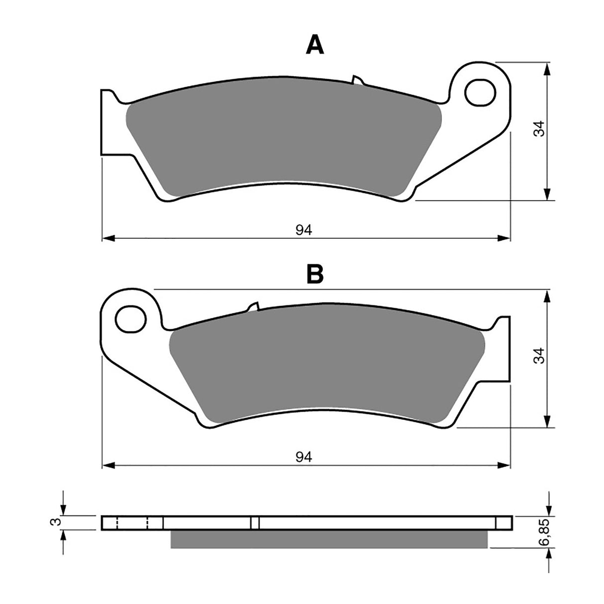 GOLDfren Brake Pads Sintered Sports GF041 - S3