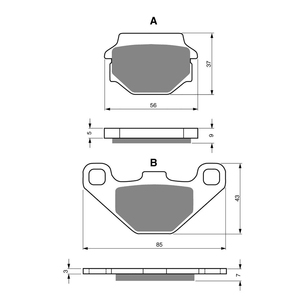 GOLDfren Brake Pads Off-Road Racing GF084 - K5 ( PR16 )