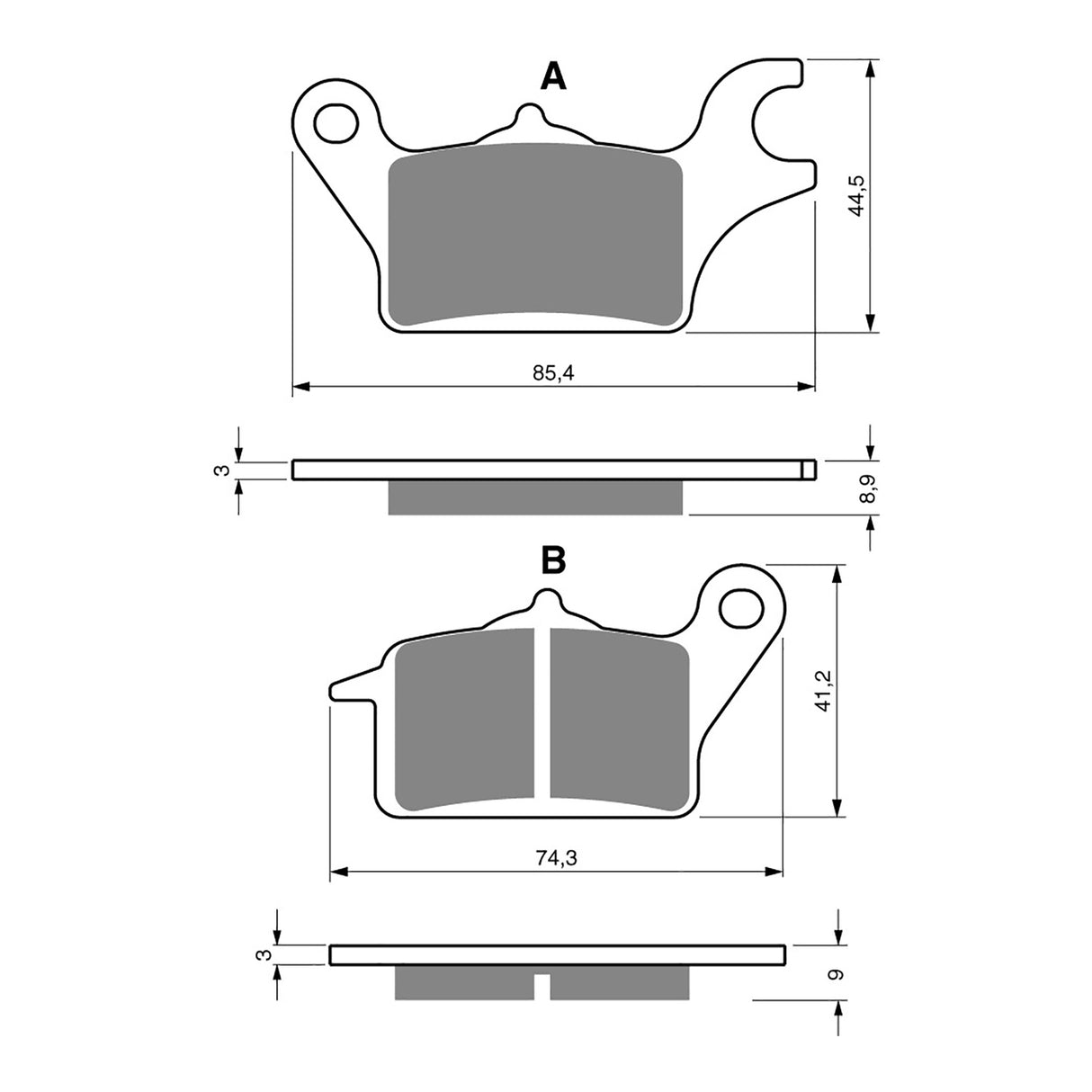 GOLDfren Brake Pads Sintered Sports GF357 - S3 ( P482 )