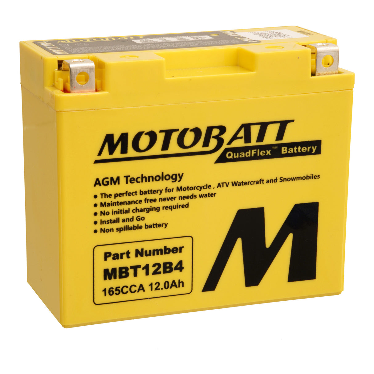 Motobatt Battery Quadflex AGM - MBT12B-4