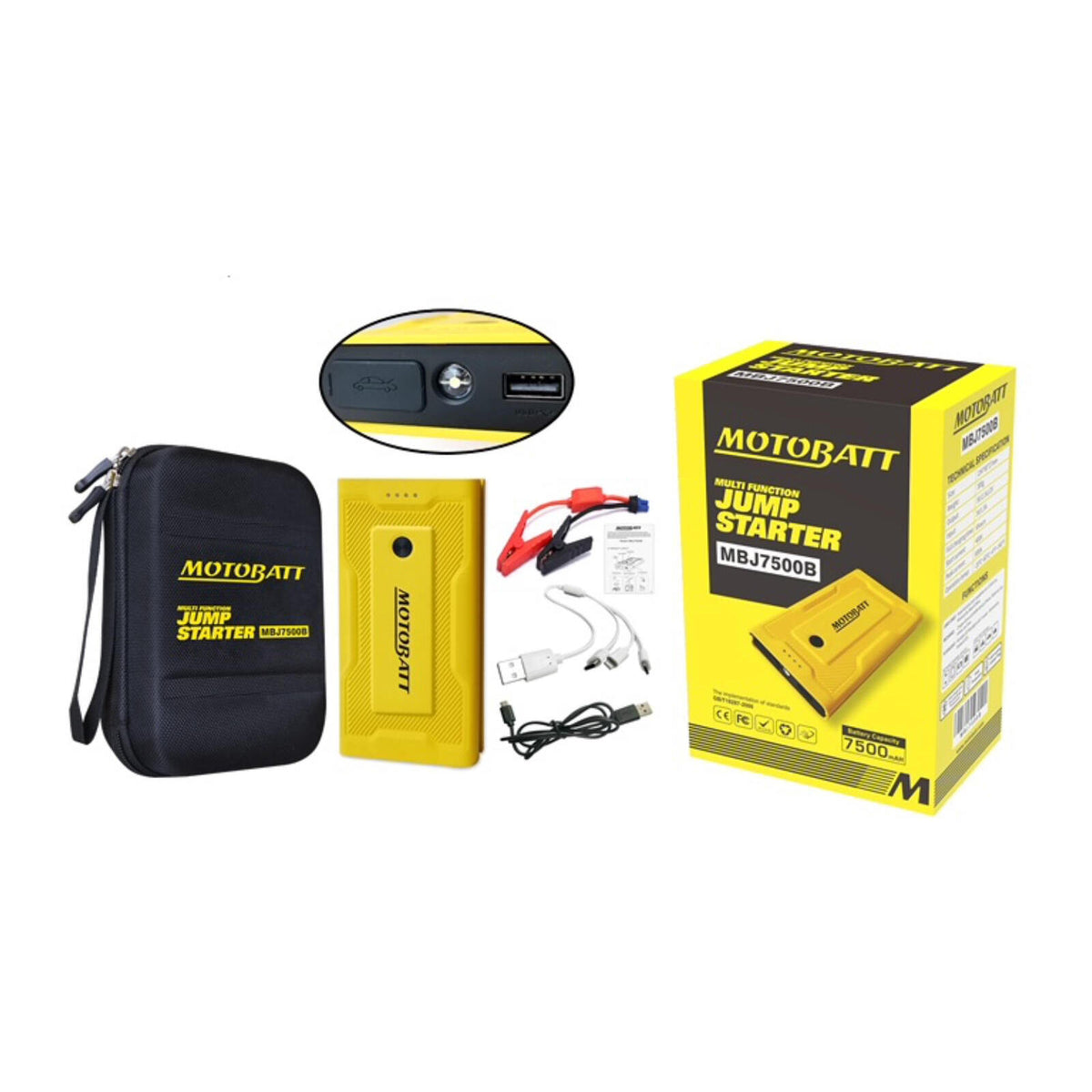 MOTOBATT LITHIUM JUMP STARTER 7500 & PHONE CHARGER Auto Parts Guys