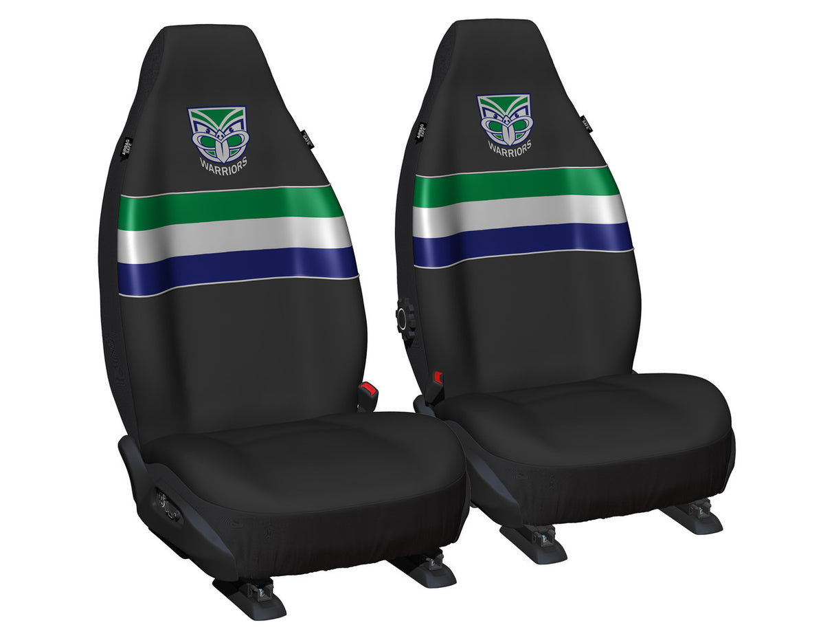 Front Seat Cover Pair Airbag Safe Nrl Team New Zealand Warriors
