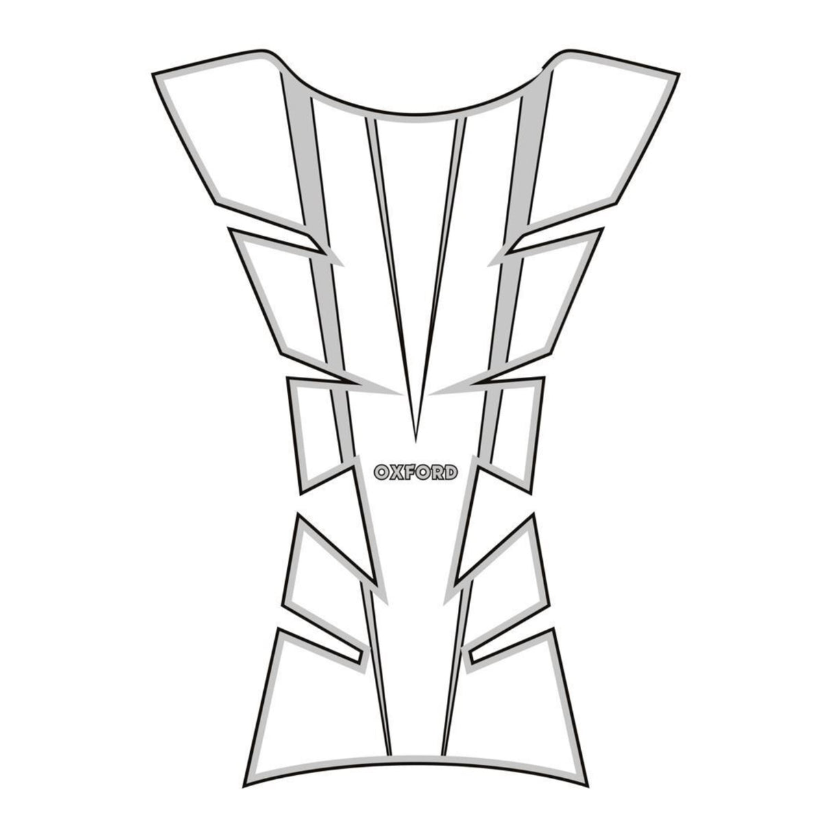 Oxford Sheer Arrow Tank Pad - Silver