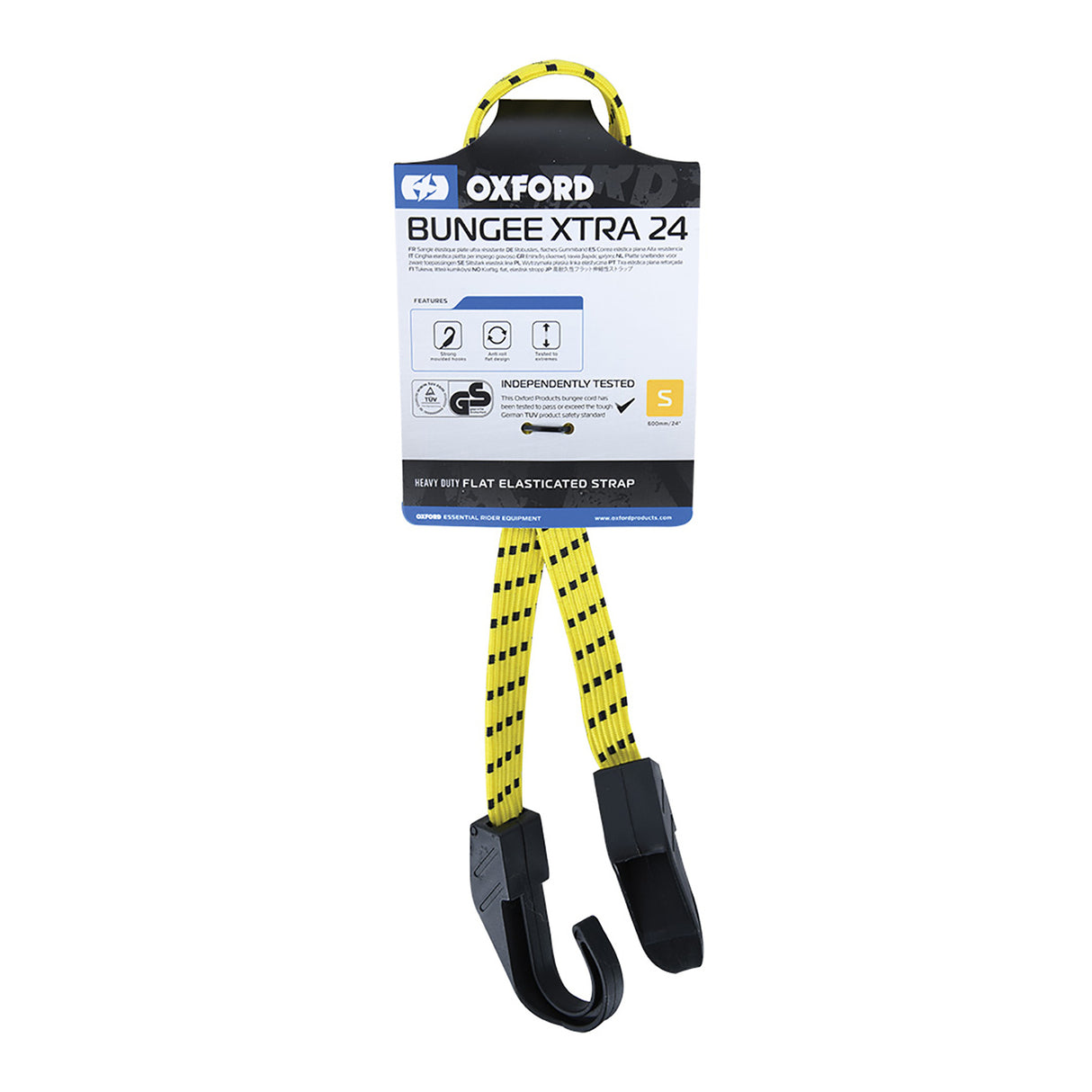Oxford Bungie Xtra 16mm X 600mm - Yellow