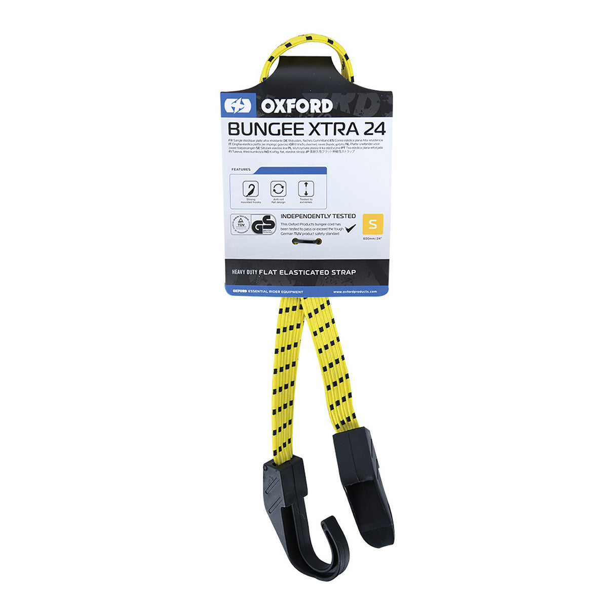 Oxford Bungie Xtra 16mm X 800mm - Yellow