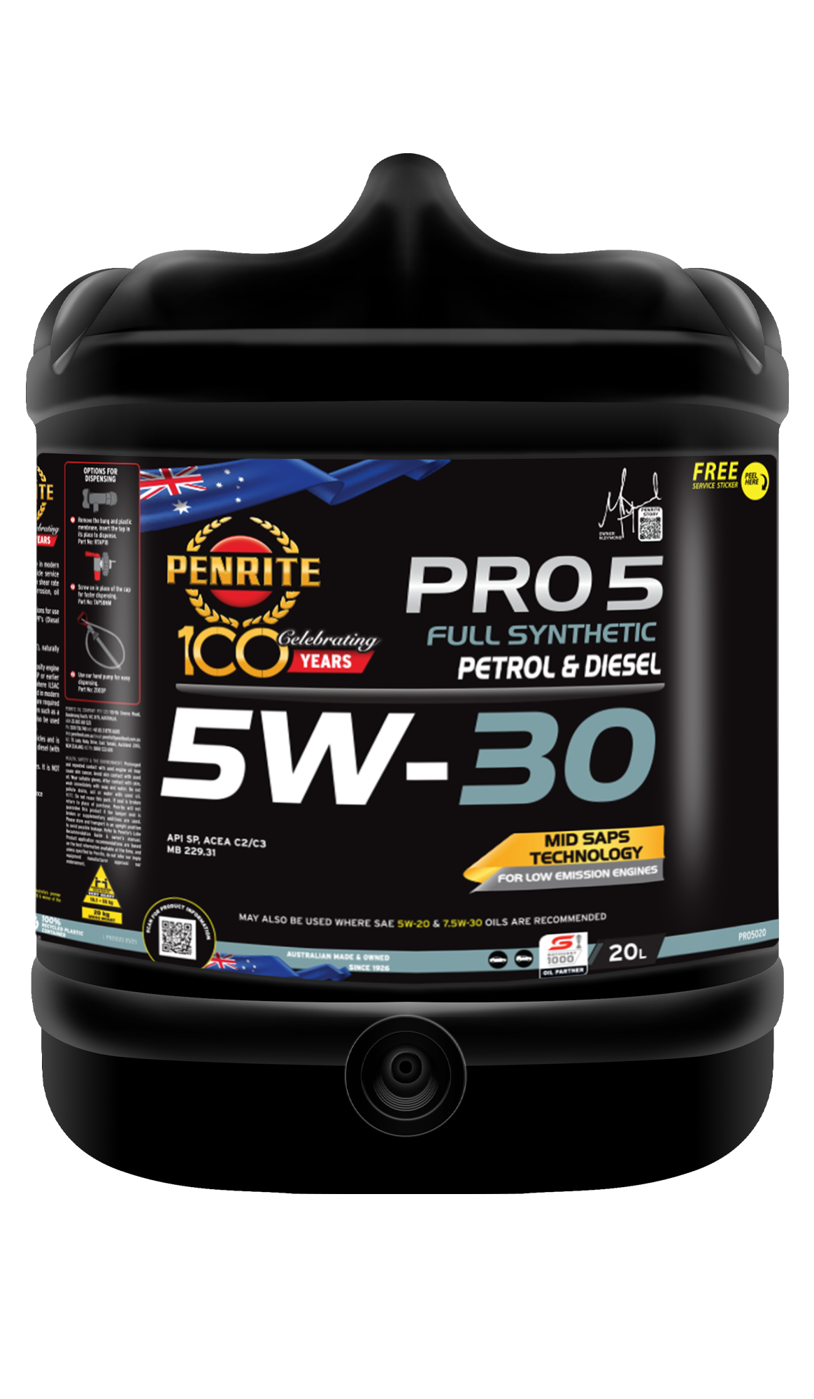 Penrite Pro 5 5W-30 20L