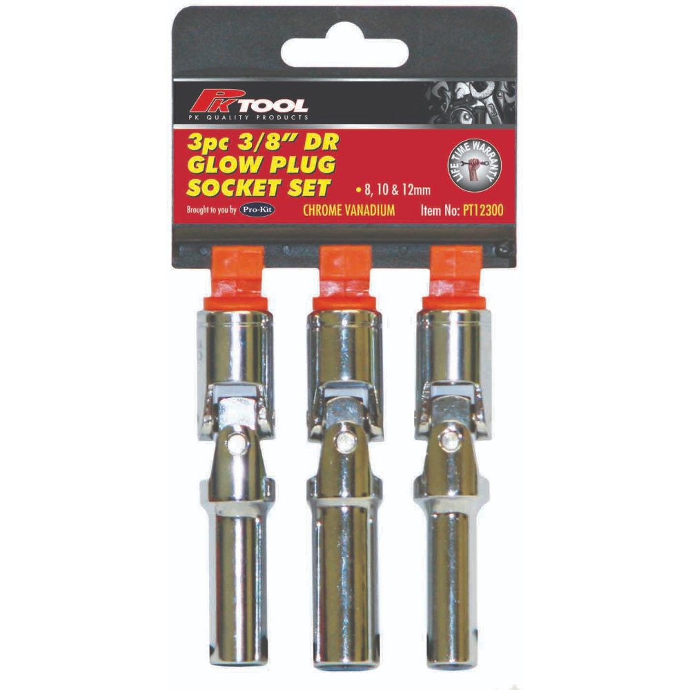 Pk Tool Glow Plug Socket Set 3/8" 3Pce Auto Parts Guys