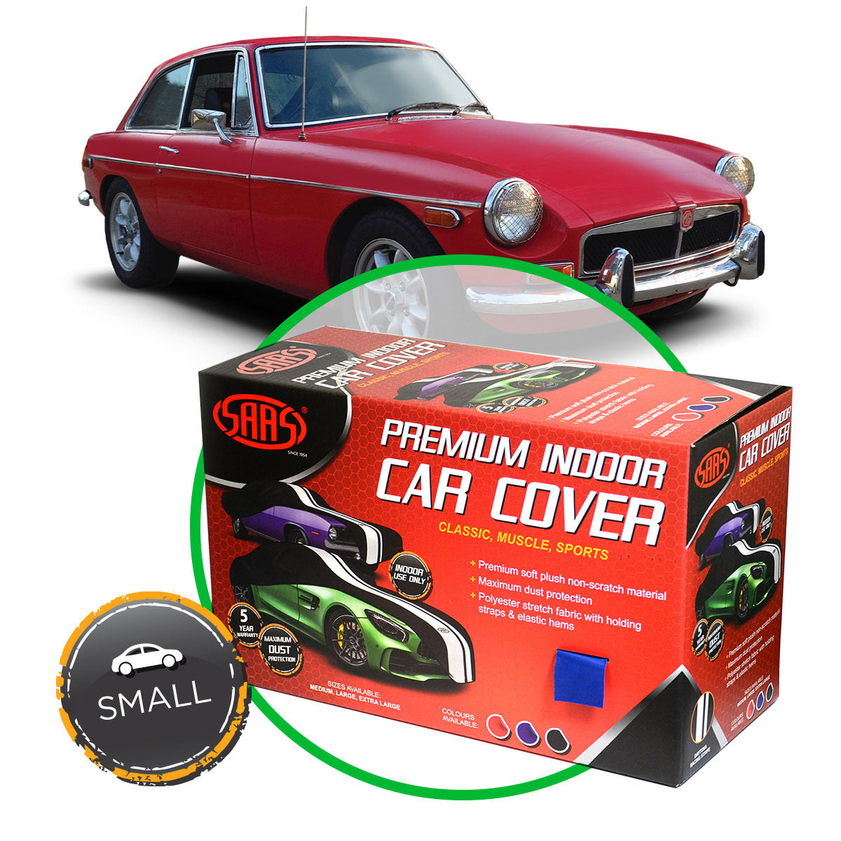 SAAS-Car-Cover-Indoor-Classic-Small-4.0M-Blue-With-White-Stripes-|-SC1020