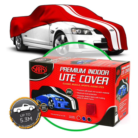 SAAS-Car-Cover-Indoor-Classic-Utility-Large-5.3M-Red-With-White-S-|-SC1035