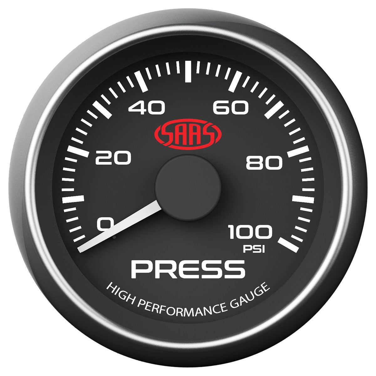 SAAS-Oil-Press-Gauge-0-100Psi-52mm-Black-Muscle-Series-|-SG-OP52B1