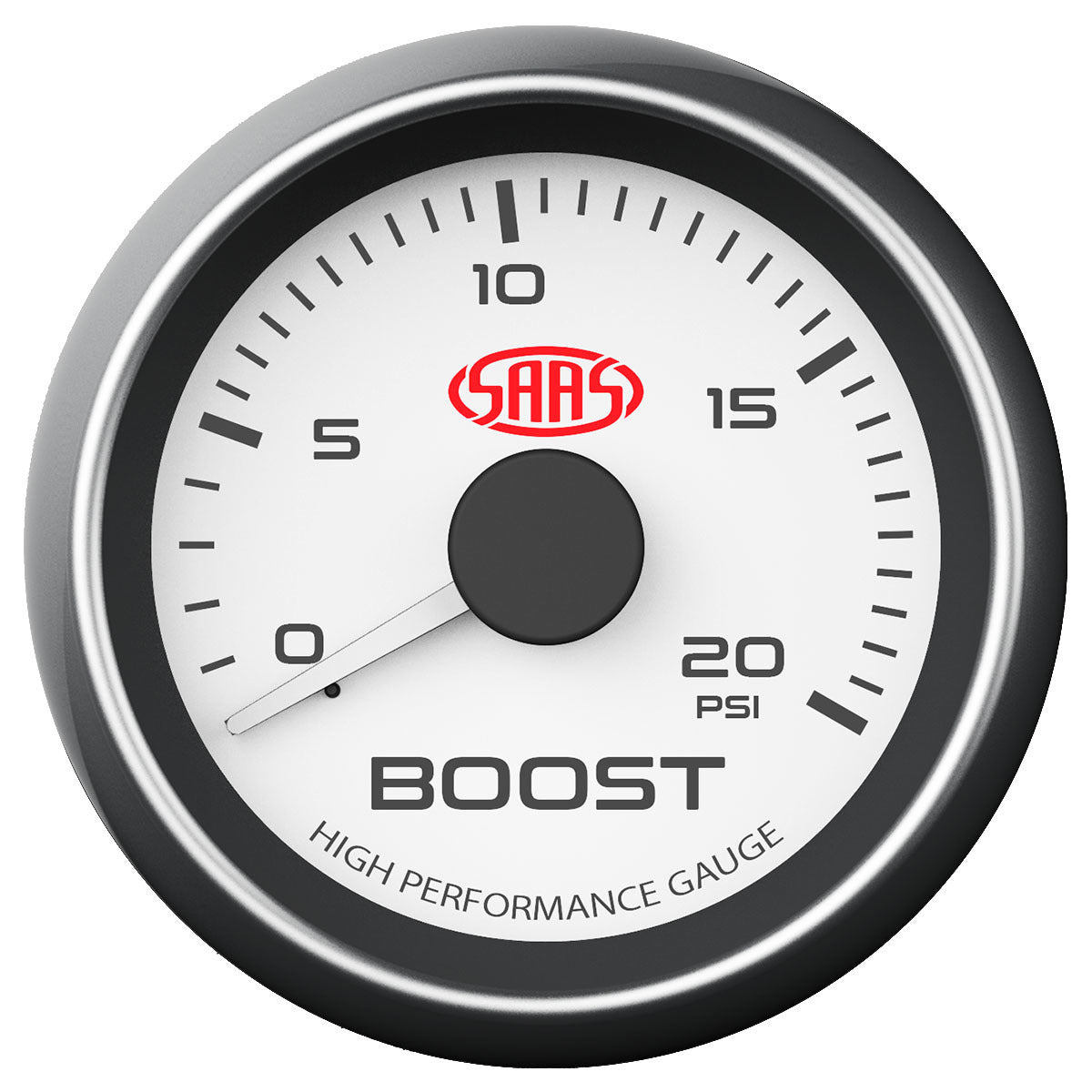SAAS-Boost-Gauge-Diesel-0-20-Psi-52mm-White-Muscle-Series-|-SG-TBD52W1