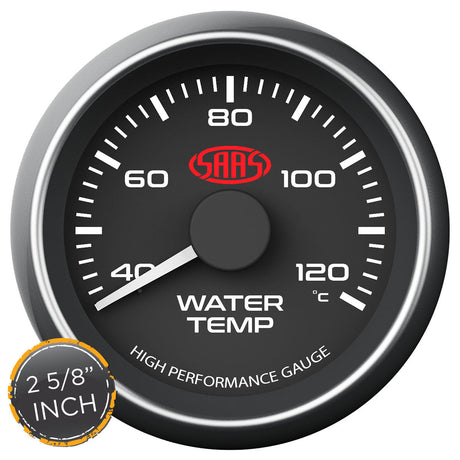 SAAS-Water-Temp-Gauge-40°-120°-2-5/8-Inch-Black-Muscle-Series-|-SG-WT258B