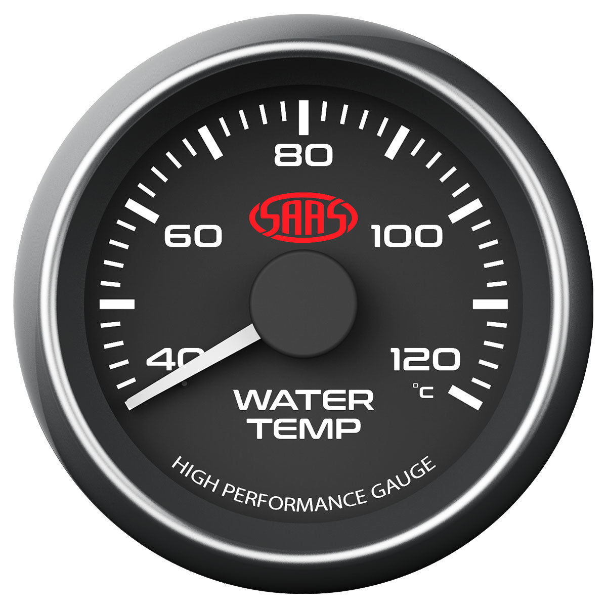 SAAS-Water-Temp-Gauge-40°-120°-52mm-Black-Muscle-Series-|-SG-WT52B
