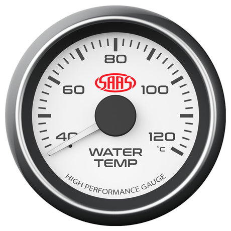 SAAS-Water-Temp-Gauge-40°-120°-52mm-White-Muscle-Series-|-SG-WT52W
