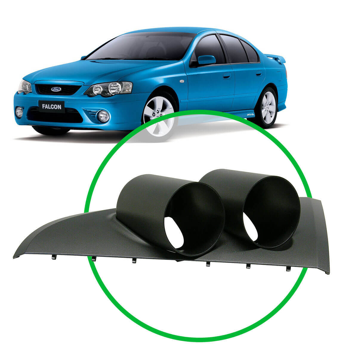 SAAS-Dash-Gauge-Pod---Falcon-Ba/Bf-Char-2-X-52mm-|-SGPBABF