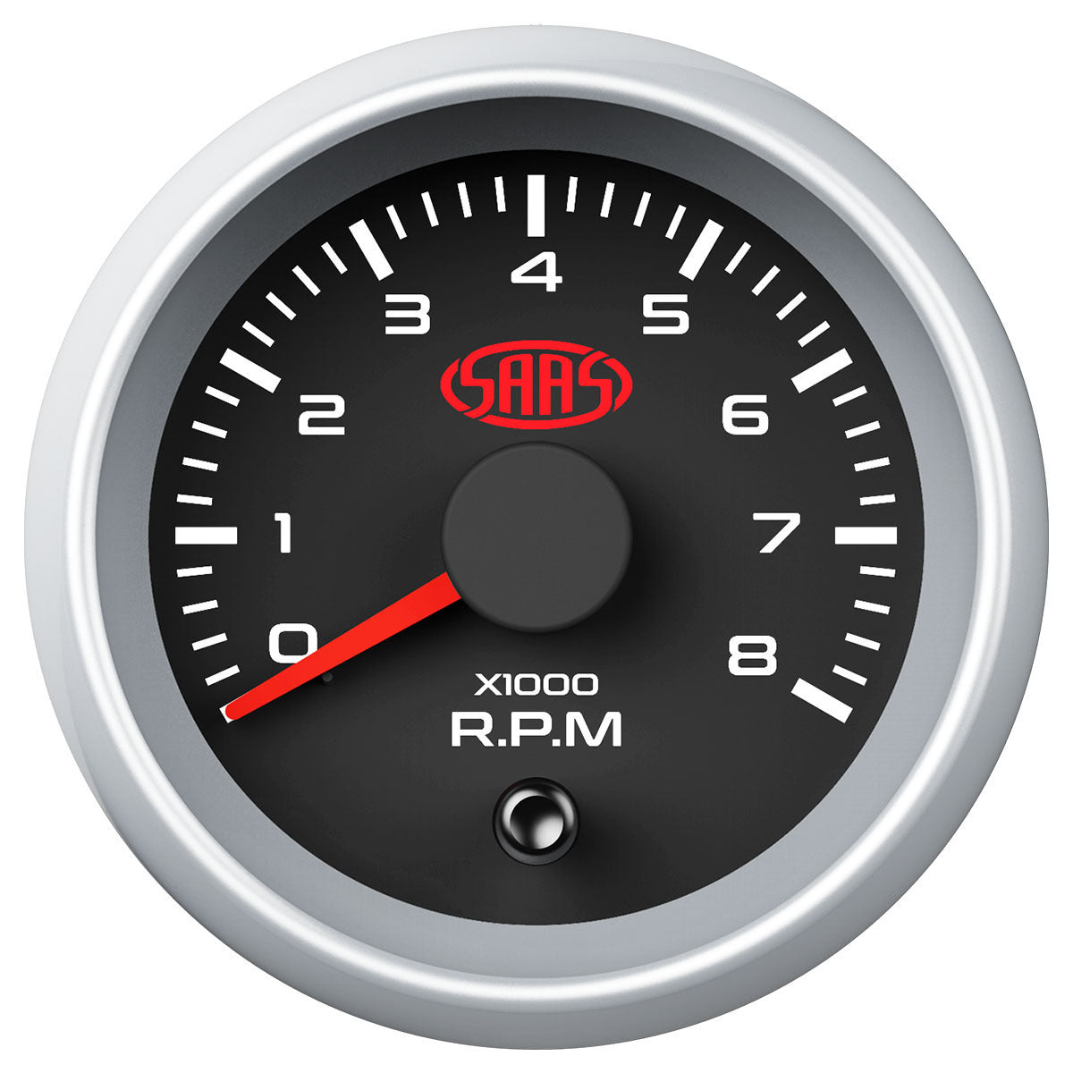 SAAS-Tachometer-0-8K-52mm-Series2-Black-|-SGTAC52BS2