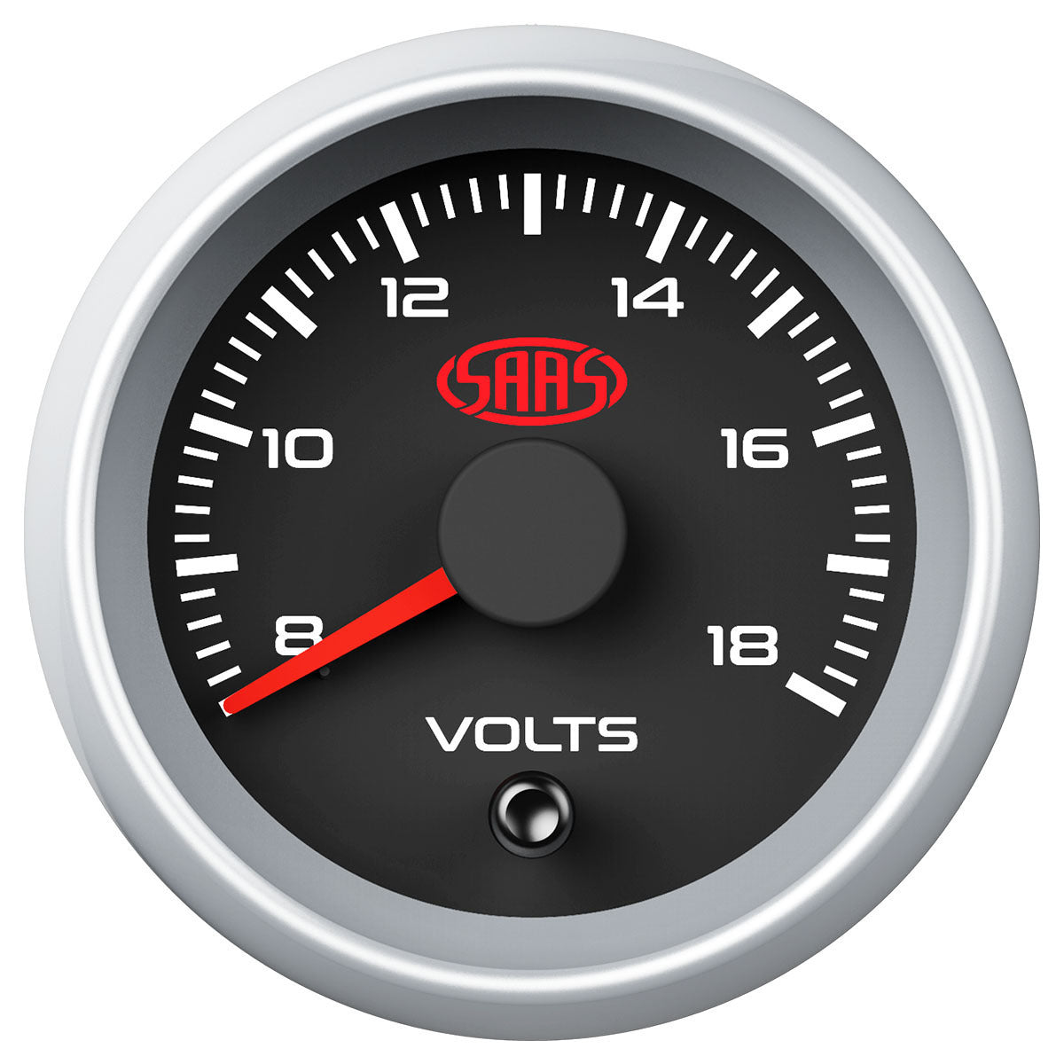 SAAS-Volt-Gauge-8V-18V-Series2-52mm-Black-|-SGVLT52BS2