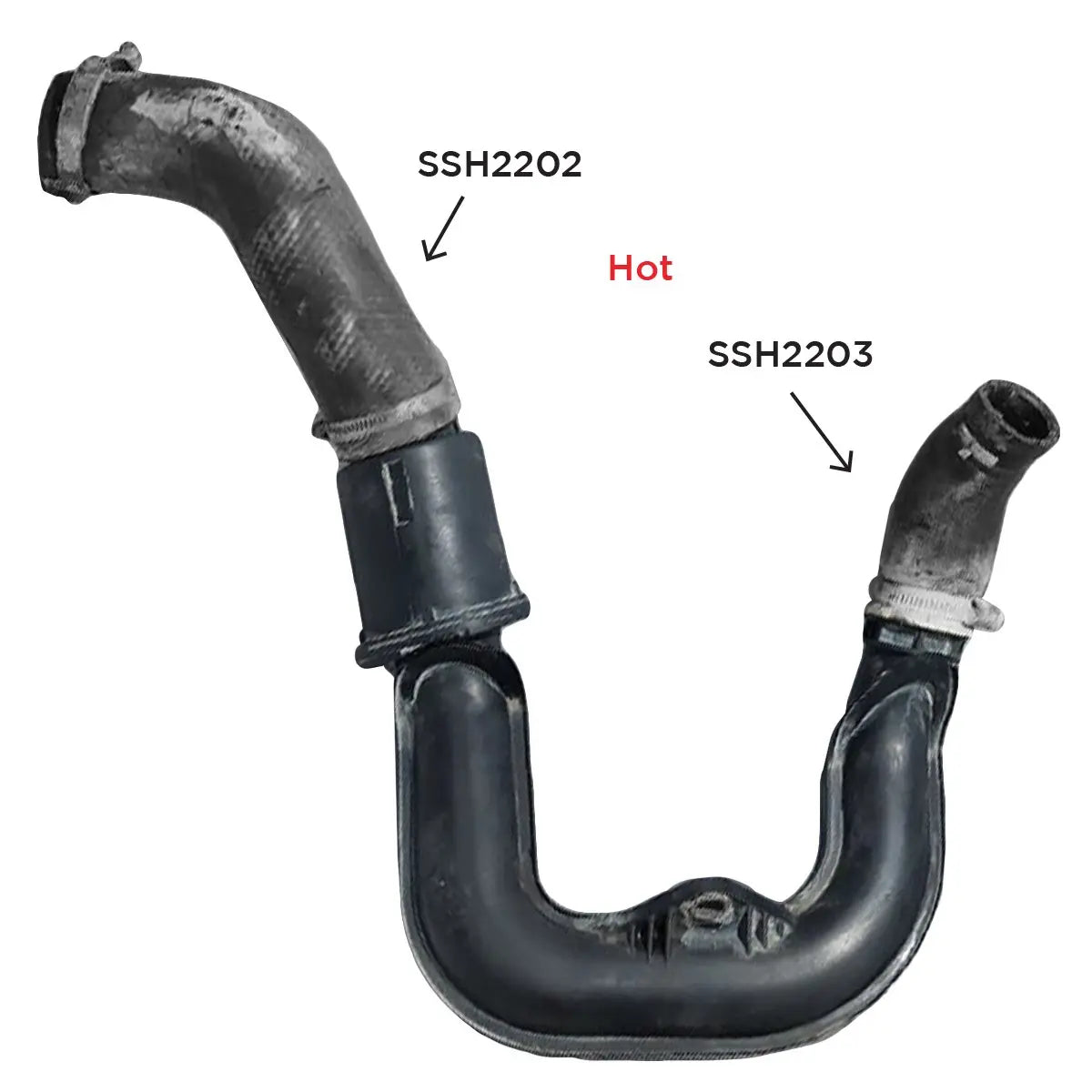 Saas Silicone Hose & Clamp Intercooler Upgrade Kit Ford Ranger / Mazda Bt50 2.2L 110kW 3 Piece 2011 - 2022 | Ssh2205-Kit