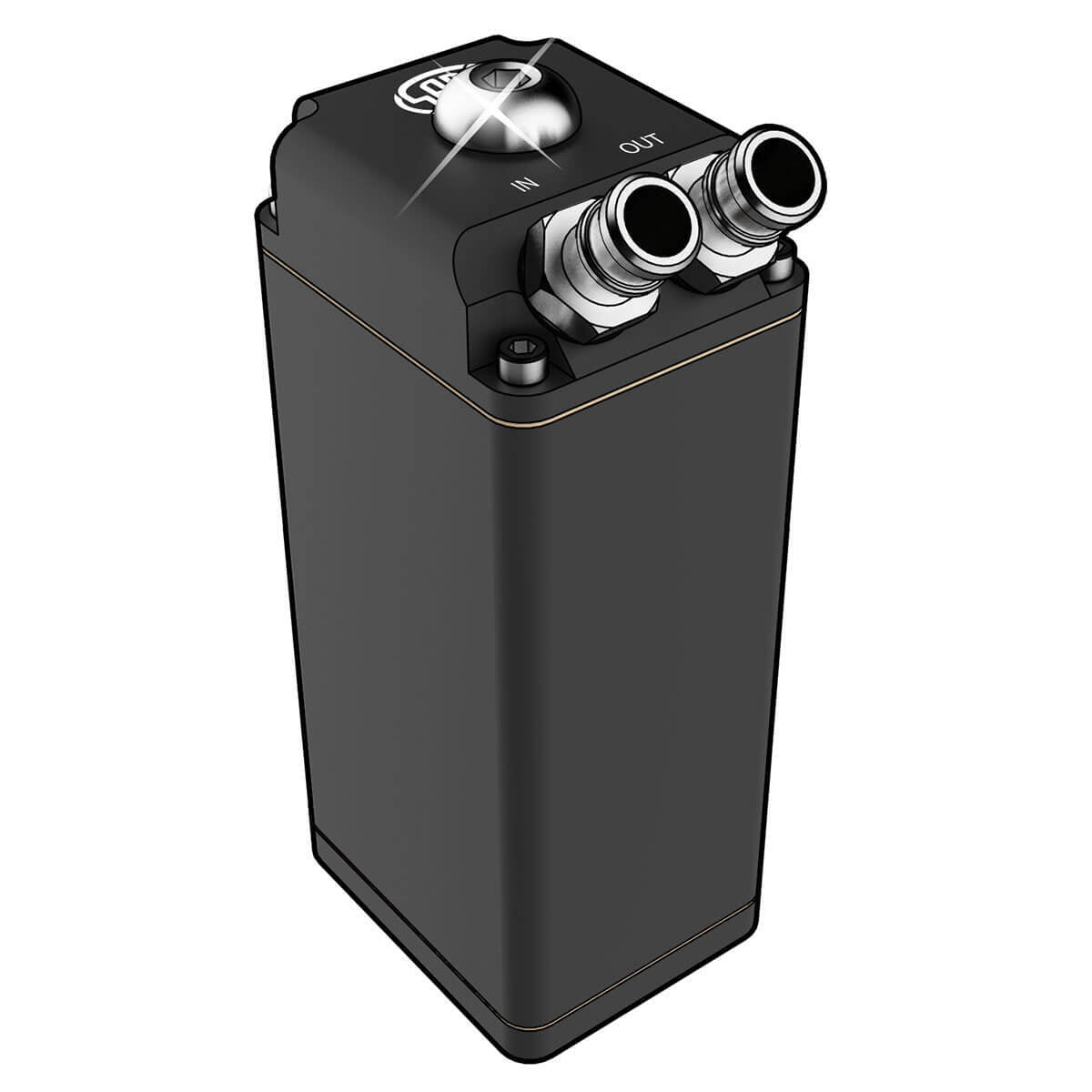 SAAS-Oil-Catch-Tank-Baffled-Rectangle-Black-Billet-600ml-|-ST1010