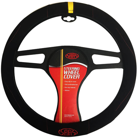 SAAS-Steering-Wheel-Cover-Blk-Suede-With-Indic+Logo-380mm-|-SWC002