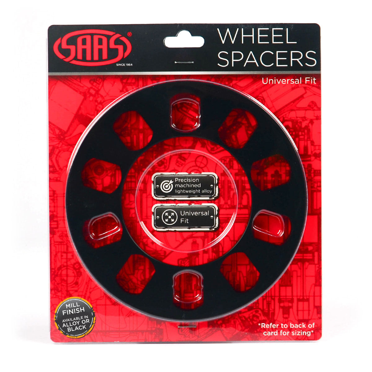 SAAS-Wheel-Spacer-X-2-Univ-5-Stud-8-mm-Black-|-WS5008B