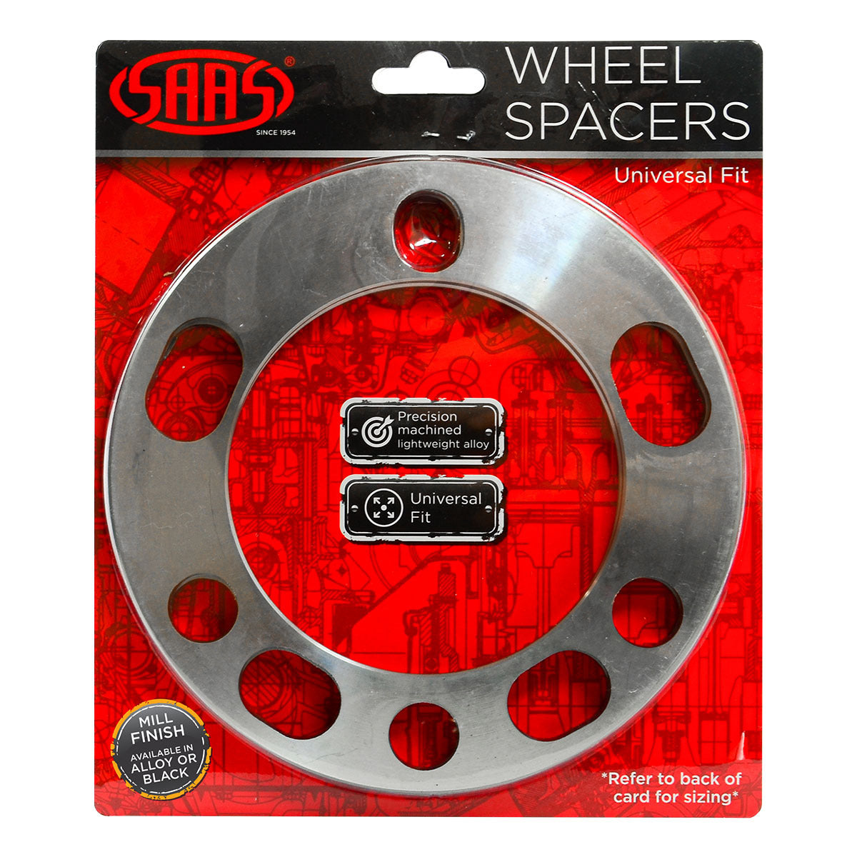 SAAS-Wheel-Spacer-X-2-Univ-6-Stud-12mm-|-WS6012