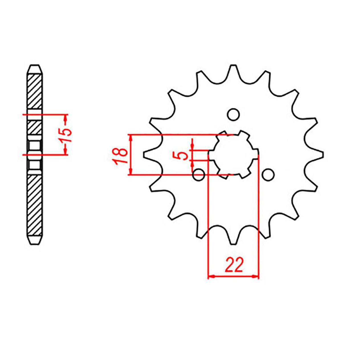 XAM Sprocket Kit Kawasaki KX125 '98 12/48