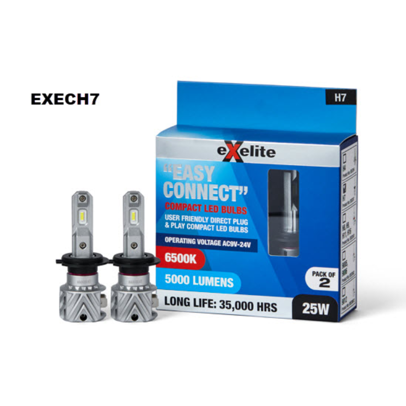 Exelite Easy Connect H7 6500K 360° Beam Angle