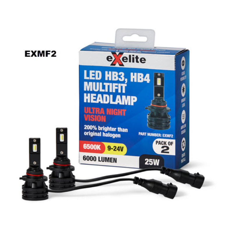 Exelite LED Multifit Globe HB3/HB4 6500k