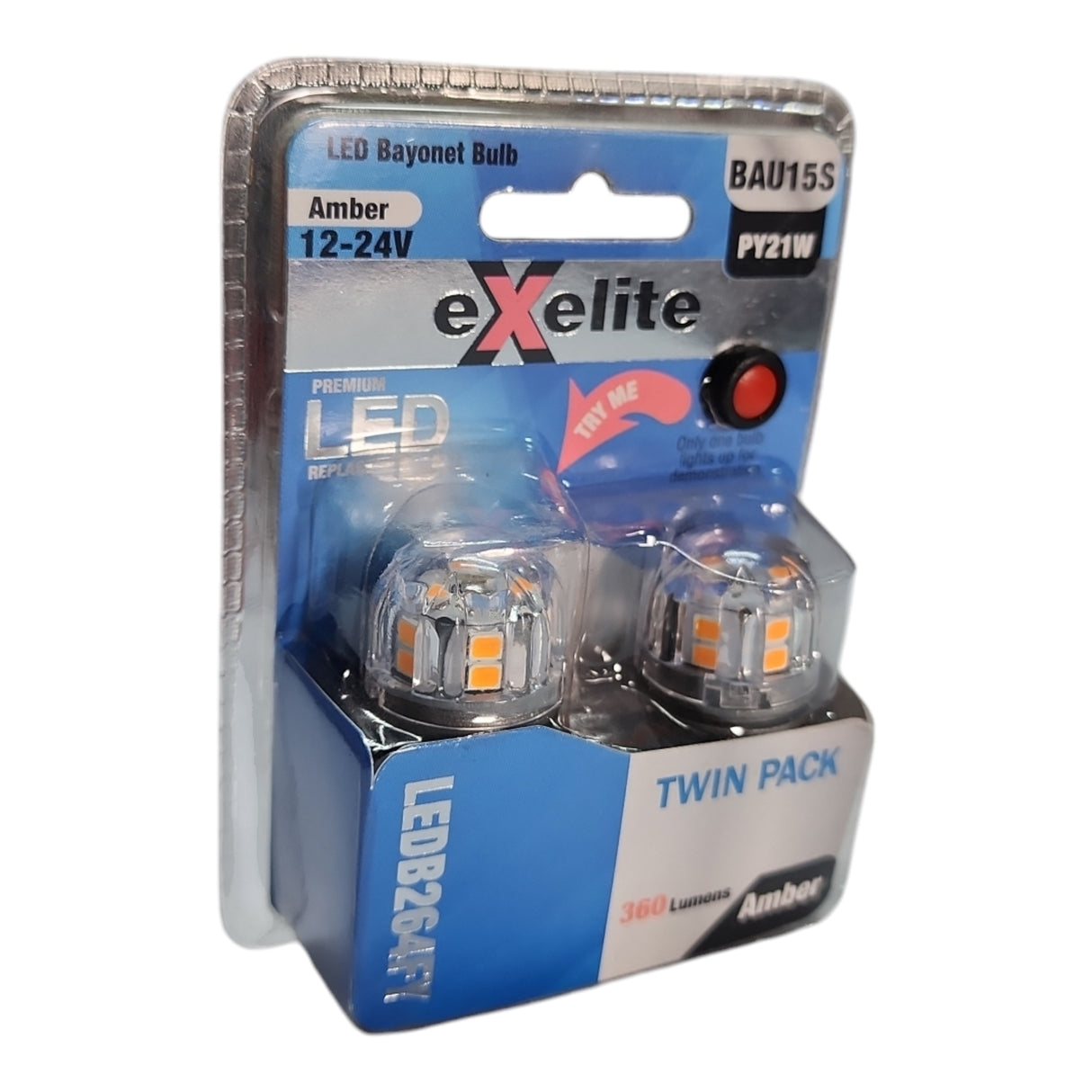 Exelite Globe 21W Bau15S Amber 6000K