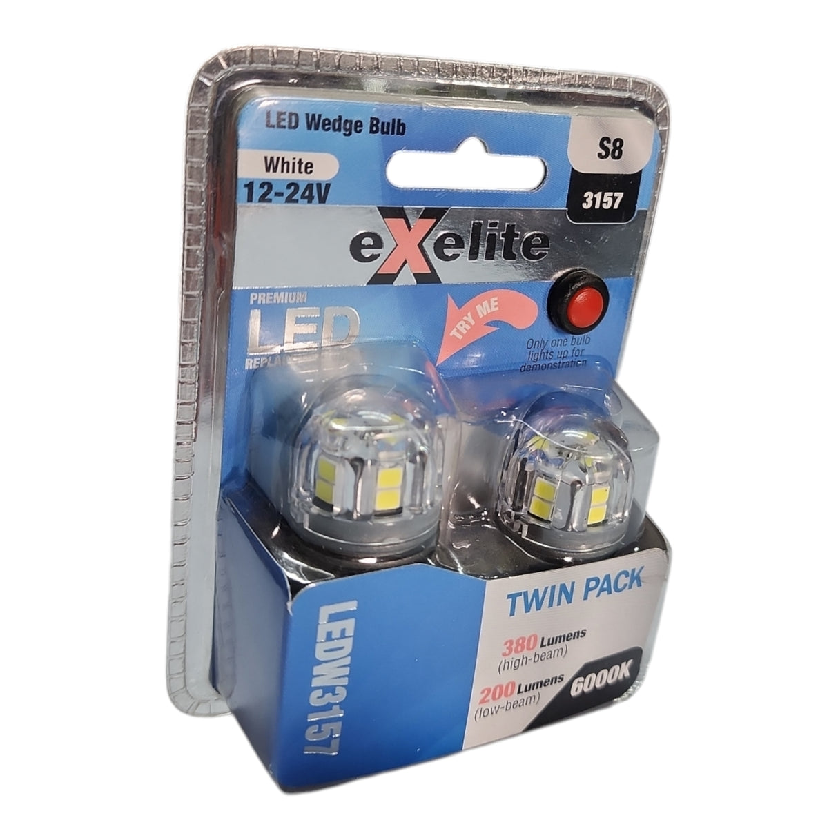 Exelite Globe P27/7W 6000K Pair