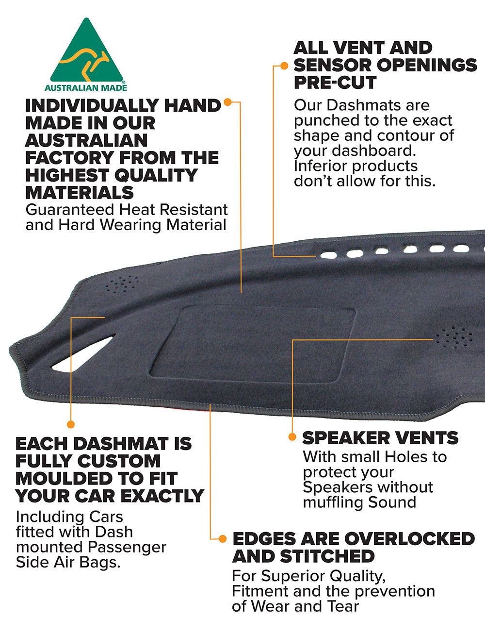 HOLDEN HSV Model with Pod Gauge VY/VZ 2003 2004 2005 2006 Dash Mat