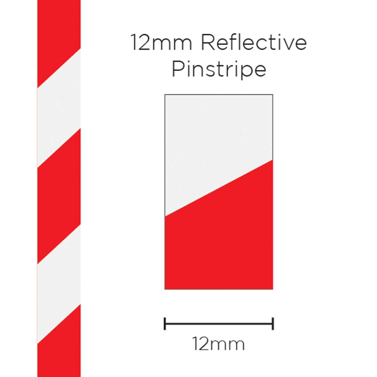 SAAS-Pinstripe-Reflective-Red/White-12mm-X-1Mtr-|-11400