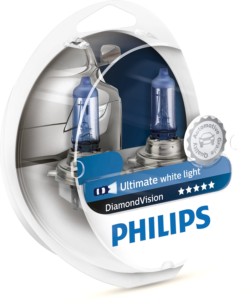 Philips H1 Xtreme Diamon Vision 5000K Headlight Globe - 12258DVS2
